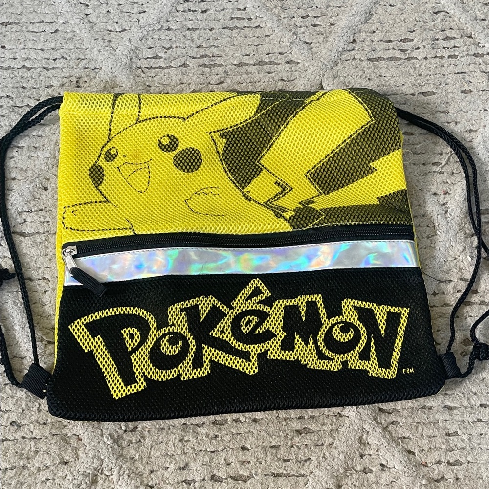 Pokemon Yellow and Black Pikachu Mesh Bag